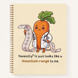  ​Dr. Carrot ECG Funny Medical spiral Notebook  Notizbuch