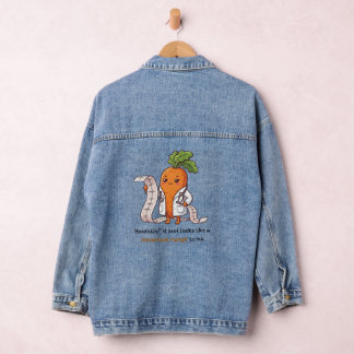 Dr. Carrot ECG Mountain Range Funny Medical Denim  Jeansjacke