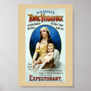Dr. D. Jaynes Tonic Vermifuge Vintage Poster