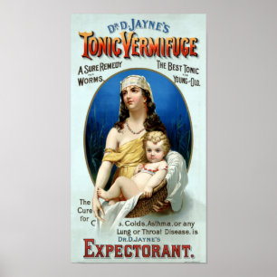 Dr. D. Jaynes Tonic Vermifuge Vintage Poster