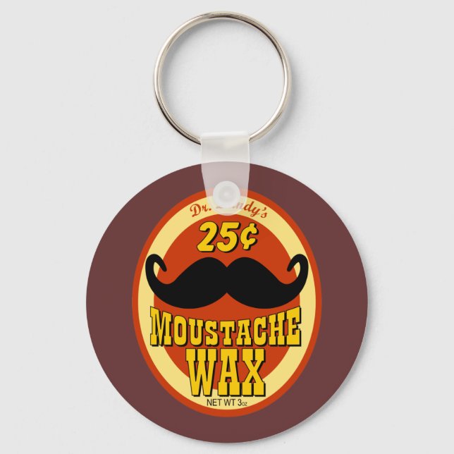 Dr. Dandy's Mustache Wax Schlüsselanhänger (Vorderseite)