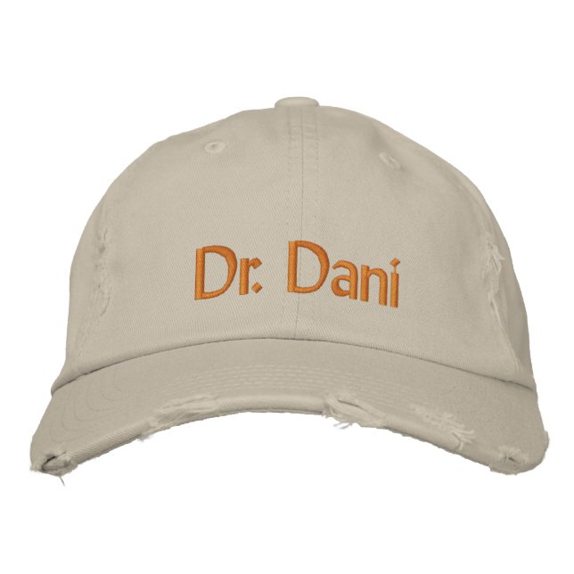 Dr. Dani Bestickte Baseballkappe (Vorderseite)