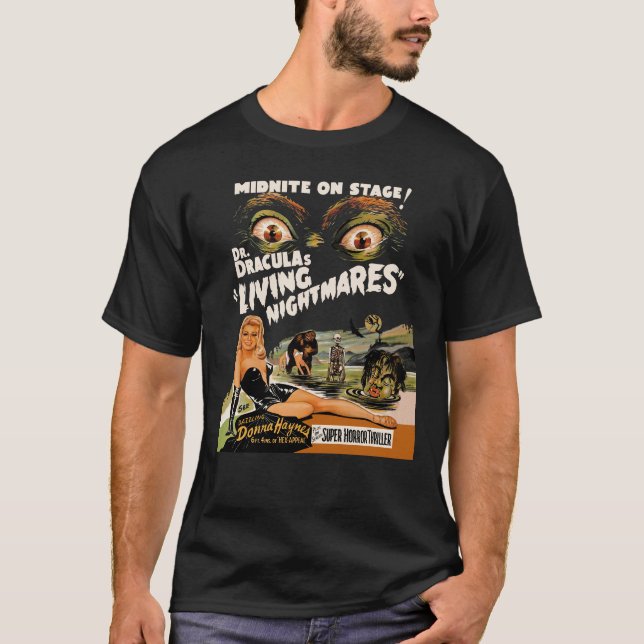 Dr. Draculas Living Nightmares Spook Show-T - T-Shirt (Vorderseite)