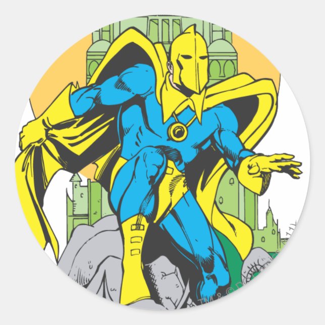 Dr. Fate & Invisible Tower Runder Aufkleber (Vorderseite)