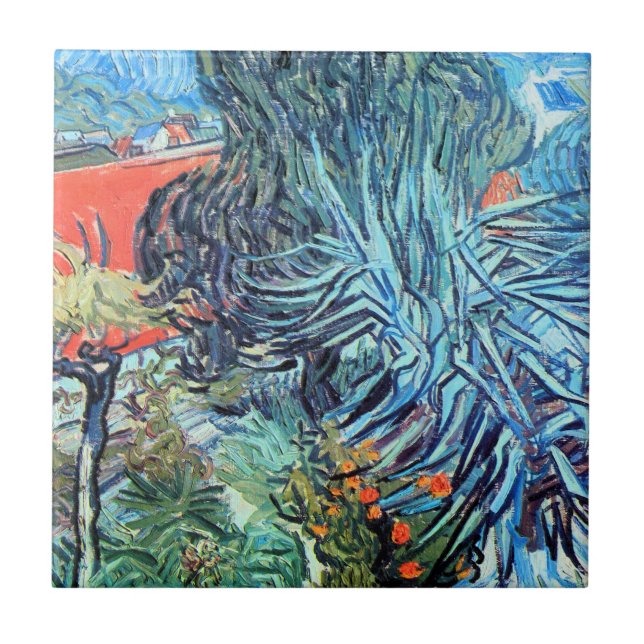 Dr. Gachet's Garden, Auvers von Vincent van Gogh Fliese (Vorderseite)