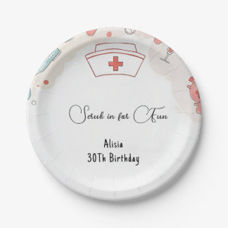 Dr. Heart Registered Nurse Rn 30. Geburtstag Pappteller