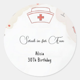 Dr. Heart Registered Nurse Rn 30. Geburtstag Runder Aufkleber
