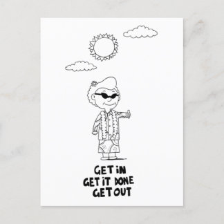 Dr. Ida Rolf - Get in Get it done Get outPostcard Postkarte