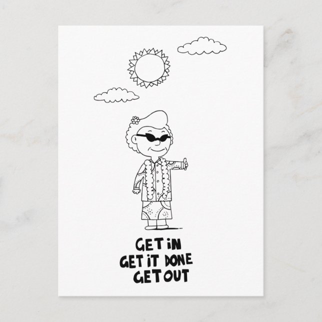 Dr. Ida Rolf - Get in Get it done Get outPostcard Postkarte (Vorderseite)