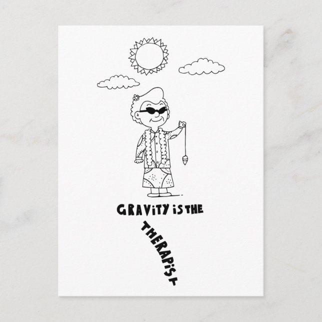Dr. Ida Rolf - Gravity ist Therapeutin Postkarte (Vorderseite)