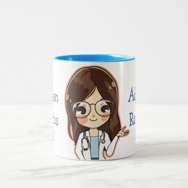 Dr. (Ihr Name) PhD-Abschluss Zweifarbige Tasse (Mittel)