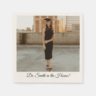 'Dr. In The House' Doktorgraduierten Foto  Serviette