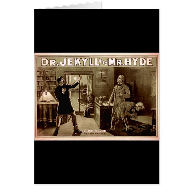 Dr. Jekyll und Herr Hyde Vintage Illustration (Vorne)