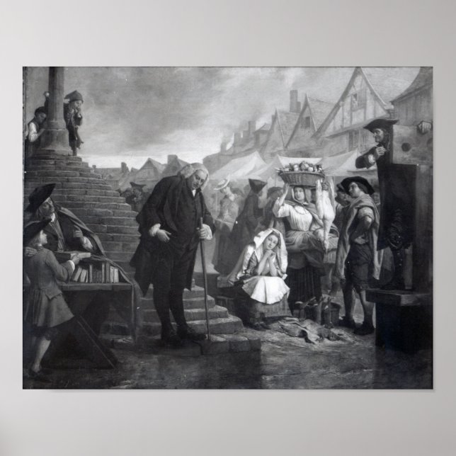 Dr. Johnson leistet Strafe am Marktplatz Poster (Vorne)