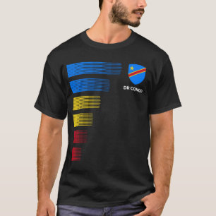 DR Kongo Flagge Emblem Patriotischer Kongolesische T-Shirt