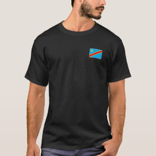 DR Kongo-Flagge mit Vintage-Kongolesischen Nationa T-Shirt