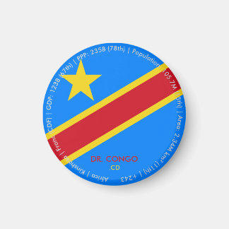 DR Kongo Flaggenmagnet Magnet