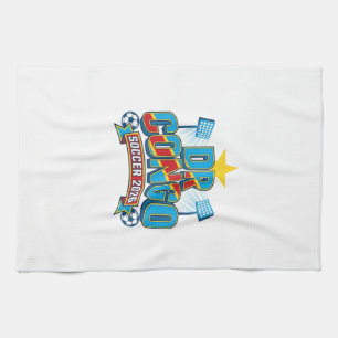 DR Kongo Fußball 2026 Fußball Fett Land Typographi Geschirrtuch