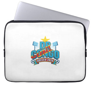 DR Kongo Fußball 2026 Fußball Fett Land Typographi Laptopschutzhülle