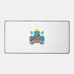 DR Kongo Fußball 2026 Fußball Fett Land Typographi Schreibtischunterlage