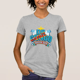 DR Kongo Fußball 2026 Fußball Fett Land Typographi T-Shirt
