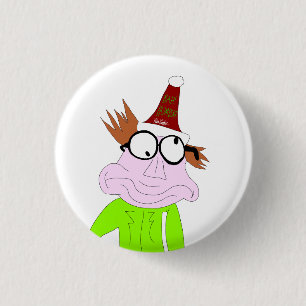 Dr. LeBrick Bah Humbug Weihnachten Button