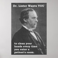 Dr. Lister will IHNEN (Hände reinigen)
