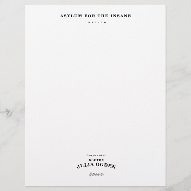 Dr. Ogden Stationery (Vorderseite)