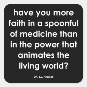 Dr. Palmer Faith Zitat Chiropractic Stickers