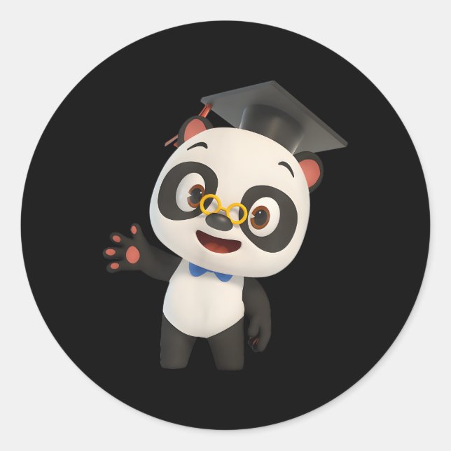 Dr. Panda Offiziell Runder Aufkleber (Vorderseite)