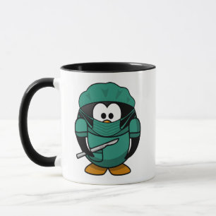Dr. Penguin Cartoon medizinisch Tasse