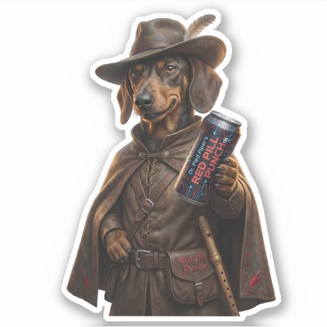 Dr. Pipers rote Pillen-Aufkleber Aufkleber (Vorderseite)