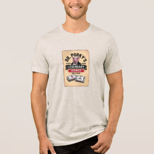 Dr. Porkys Schinkenaroma-Halspastillen (Fiktiv) Tri-Blend Shirt