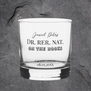 Dr. rer nat phd Doktor Abschluss geschenk Whiskey Whiskyglas