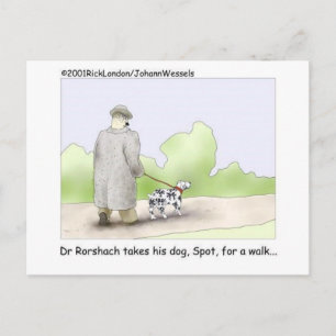 Dr. Roarshach Cartoon-Geschenke, T-Shirts und Samm Postkarte