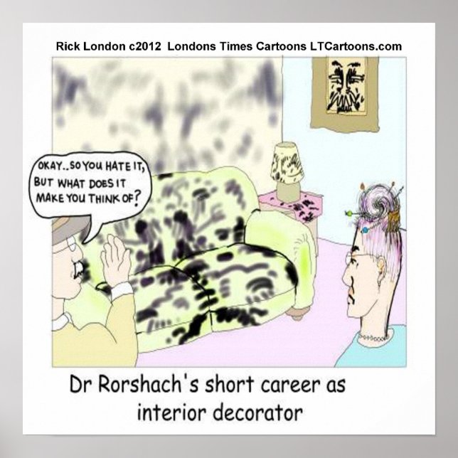 Dr. Roarshach Early Jobs Funny Poster (Vorne)