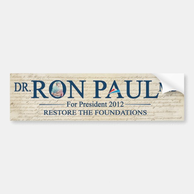 Dr. Ron Paul MD für Präsidenten 2012 Autoaufkleber (Vorne)