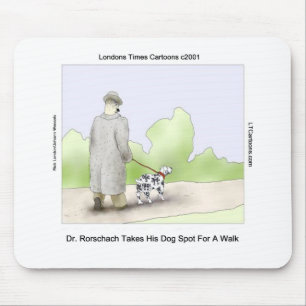 Dr. Rorschach nimmt Dog Spot 4 A Walk Funny Mousepad