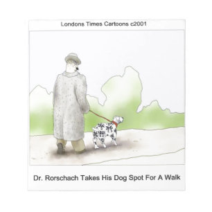 Dr. Rorschach nimmt Dog Spot 4 A Walk Funny Notizblock