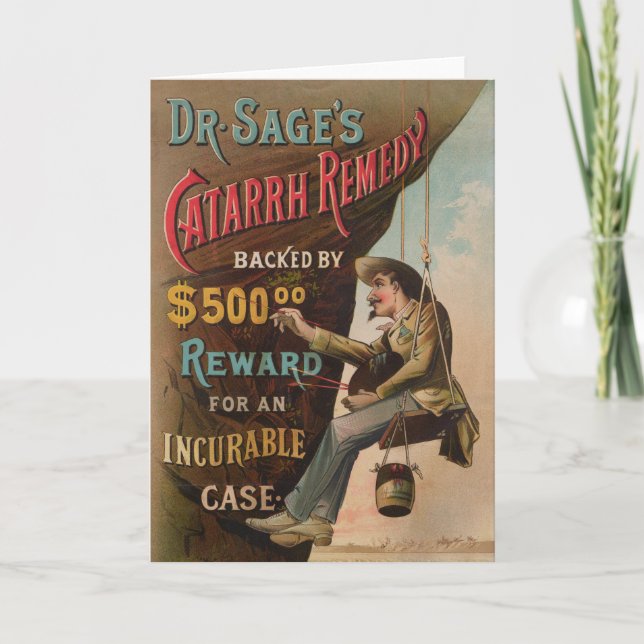 Dr. Sages "Catarrh Remedy" Karte (Vorderseite)