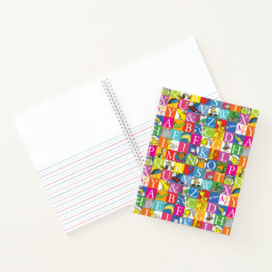 Dr. Seuss' ABC farbenfrohes Blockbuchstaben-Muster Notizbuch