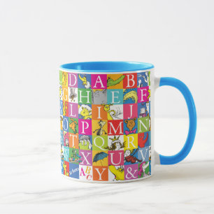Dr. Seuss' ABC farbenfrohes Blockbuchstabenmuster Tasse