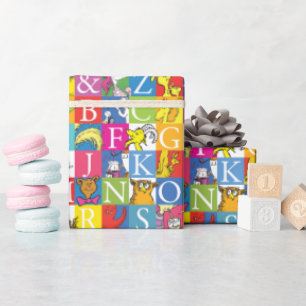 Dr. Seuss' ABC Farbige Blockbuchstaben-Muster Geschenkpapier