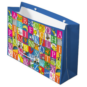 Dr. Seuss' ABC Farbige Blockbuchstaben-Muster Große Geschenktüte
