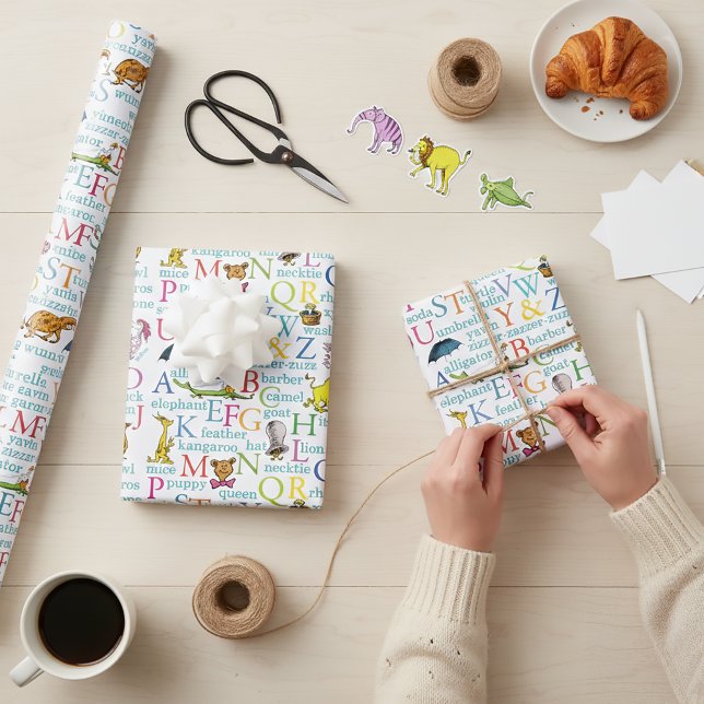 Dr. Seuss' ABC-Muster mit Wörtern Geschenkpapier Set (Von Creator hochgeladen)