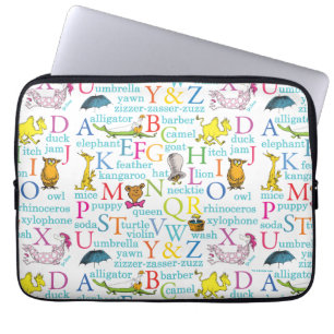 Dr. Seuss' ABC-Muster mit Wörtern Laptopschutzhülle
