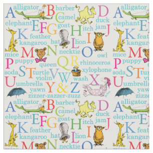 Dr. Seuss' ABC-Muster mit Wörtern Stoff