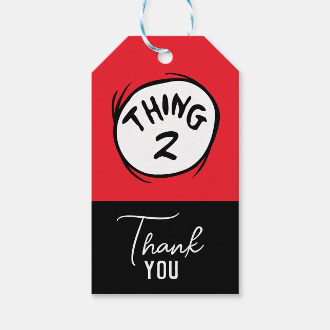 Dr. Seuss | Angepasstes Ding zwei Geschenkanhänger (Vorderseite)