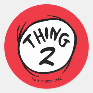 Dr. Seuss Angepasstes Ding zwei Runder Aufkleber
