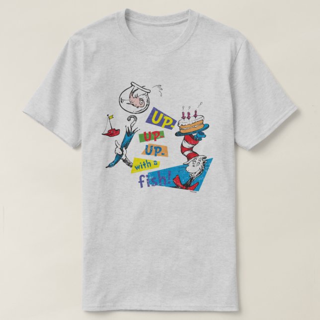 Dr. Seuss| Aufwärts mit Fisch T-Shirt (Design vorne)